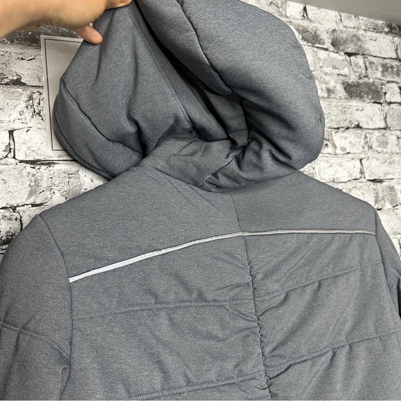 EUC Zella Women’s Daphne Hooded Charcoal Puffer Jacket Size Small (RN 58655) - Picture 8 of 16